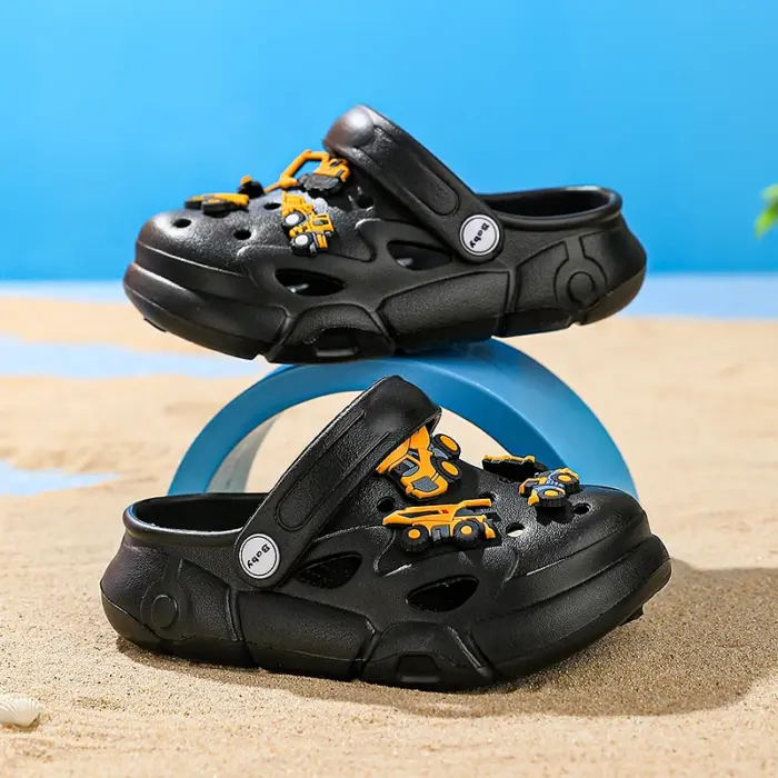 Cartoon Excavator Clogs For Boys - Image 2