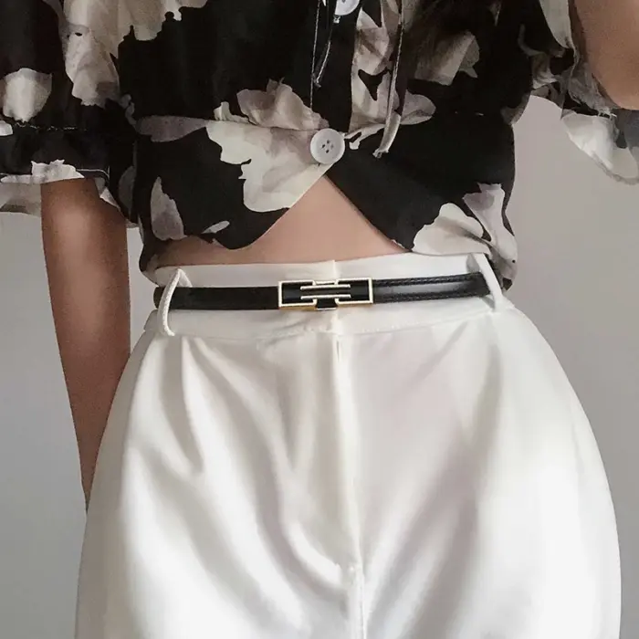 PU Leather Thin Belts For Women - Image 2
