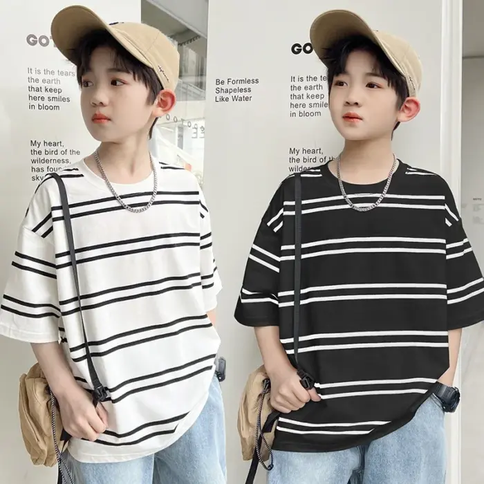 Luxury Striped T-Shirts For Boys - Image 2