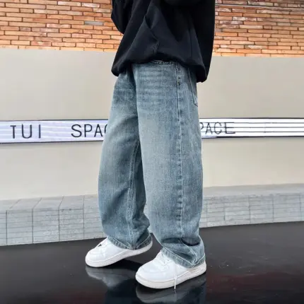 Casual Loose-Fit Denim Trousers For Boys