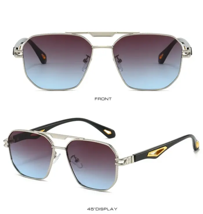 Classic Double Bridge Sunglasses For Men - Image 5