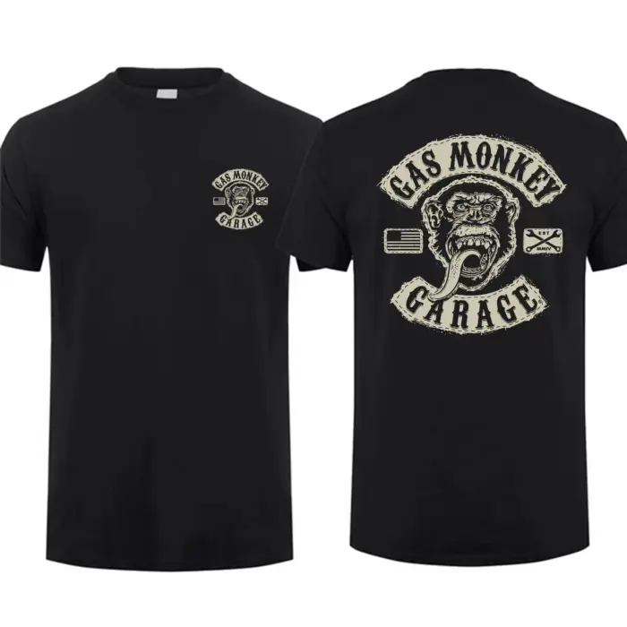 Cotton Gas Monkeys Garage T-Shirts For Men - Image 2