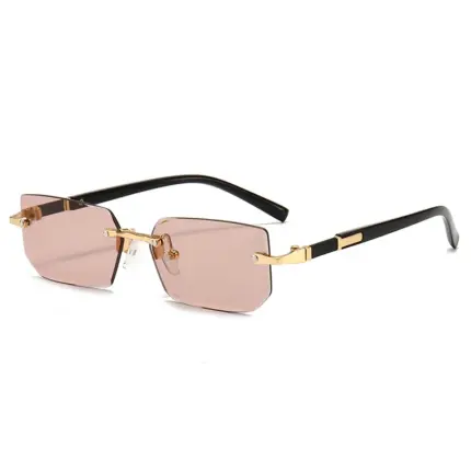 Rimless Rectangle Sunglasses For Men