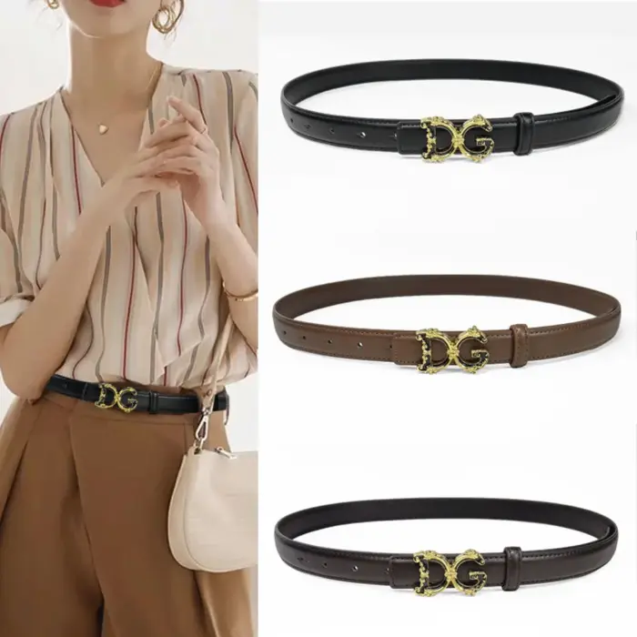 Vintage Alloy Buckle Belts For Women - Image 2