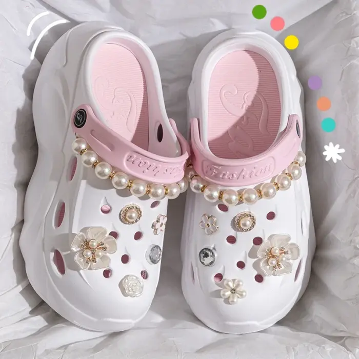 Pearl Chain Clogs For Women - Image 1