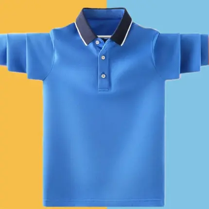 Casual Long Sleeve Polo Shirts For Boys