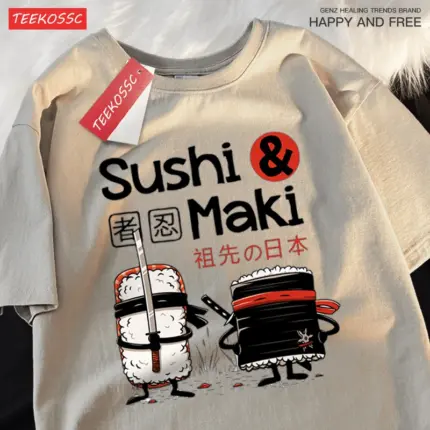 Sushi Printing T-Shirts For Men