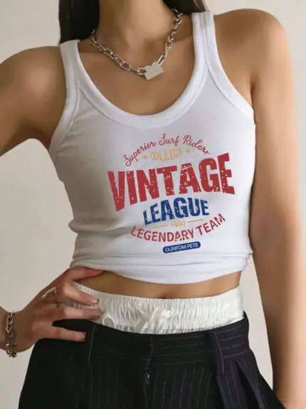 Vintage League Tank Tops For Women