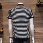 Embroidery Striped Polo Shirts For Men - Image 5