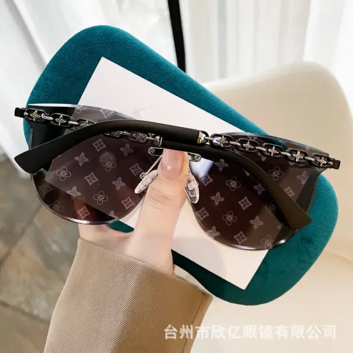 Luxury Rimless Sunglasses For Women - Image 4