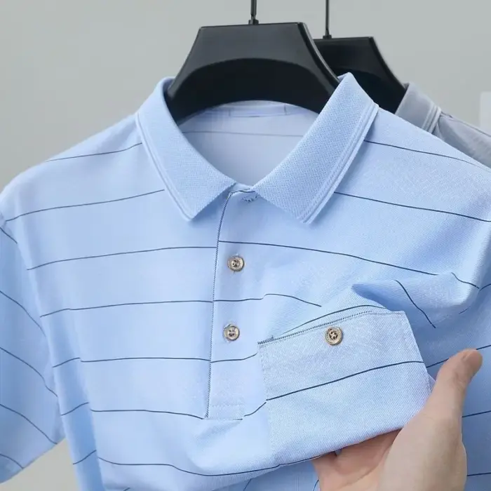 New Ice Silk Polo Shirts For Men - Image 1