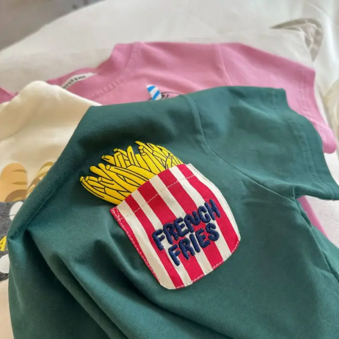 New Cartoon Pocket T-Shirts For Kids - Image 4