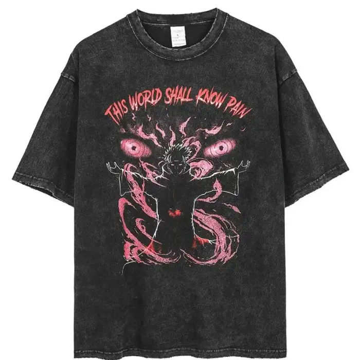 Washed Naruto T-Shirts For Men - Image 4