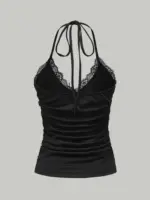 Sexy Lace V-neck Tops For Women - Image 2