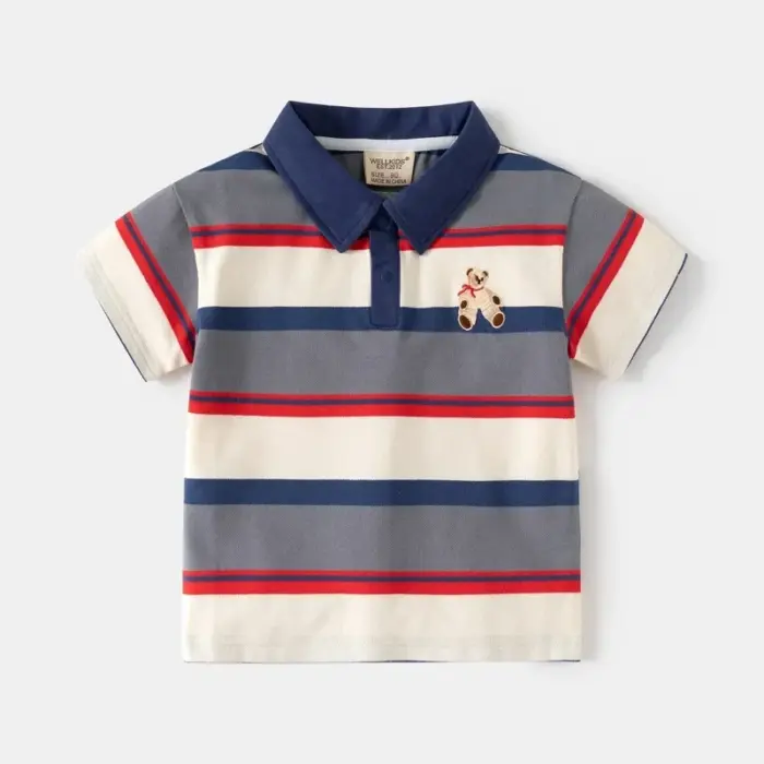 Basic Cotton Polo Shirts For Boy - Image 2