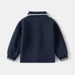 Basic Long Sleeve Polo Shirts For Boys - Image 4