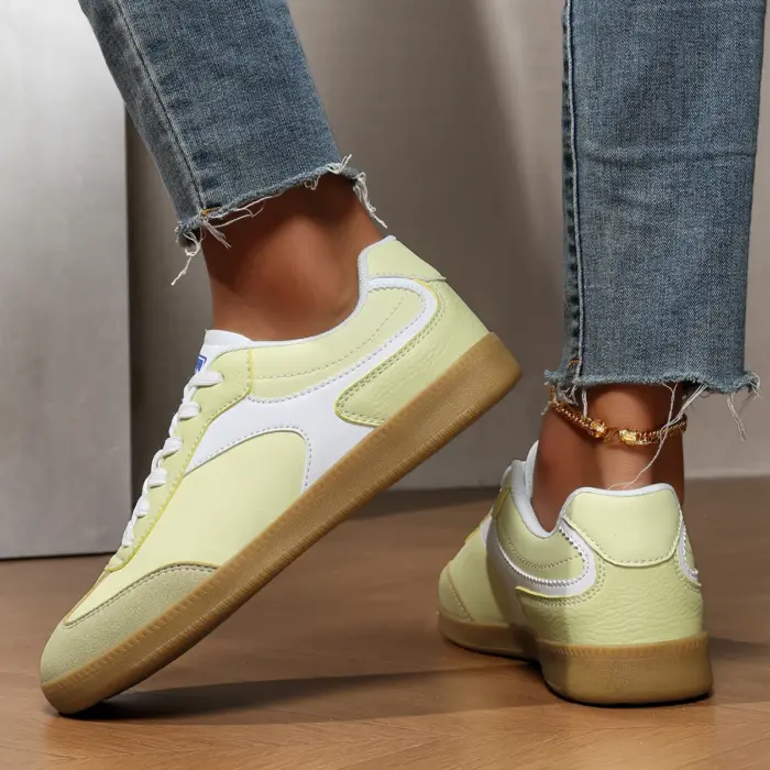 Casual PU Leather Sneakers For Women - Image 6