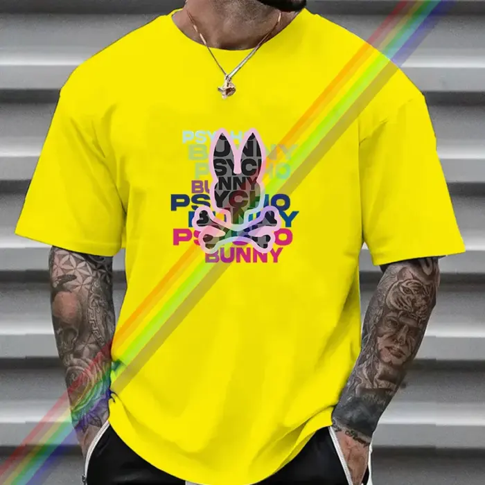 Casual Rabbit Printing T-Shirt For Men - Image 2