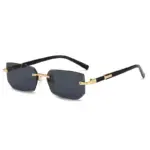 Rimless Rectangle Sunglasses For Men - Image 2