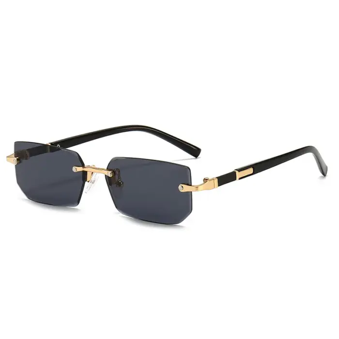 Rimless Rectangle Sunglasses For Men - Image 2