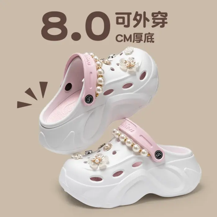Pearl Chain Clogs For Women - Image 3