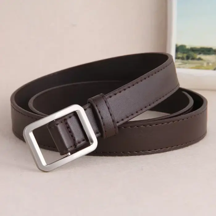 Minimalist Metal Buckle Belts For Women - Image 1
