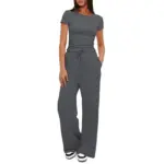 Casual Wide Leg And T-Shirt For Women - Image 4
