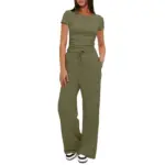 Casual Wide Leg And T-Shirt For Women - Image 6