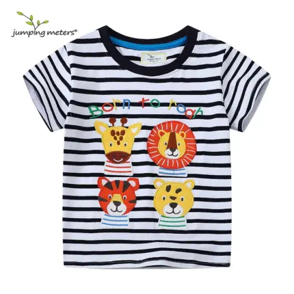 100% Cotton Animals T-Shirts For Boys