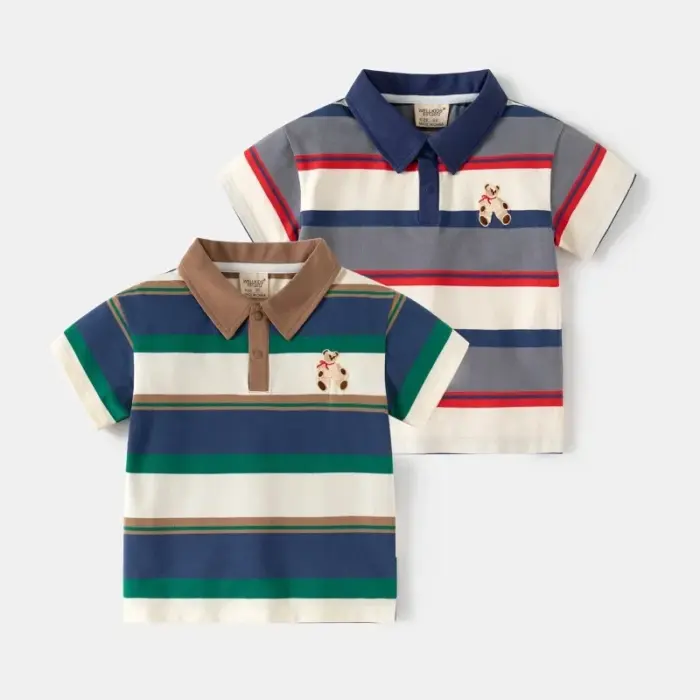 Basic Cotton Polo Shirts For Boy - Image 1