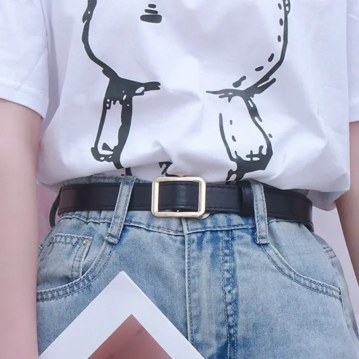 Minimalist Metal Buckle Belts For Women - Image 3