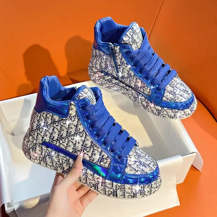 Vulcanized Lace Up Sneakers For Women - Image 4