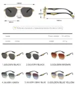 Classic Double Bridge Sunglasses For Men - Image 6