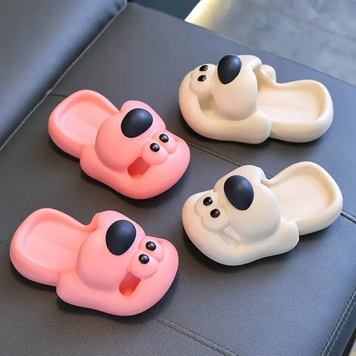 Cute Puppy Face Slippers For Kids - Image 3