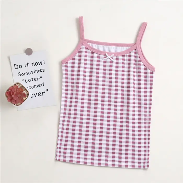 4Pcs Pink Tank Tops For Girls - Image 3