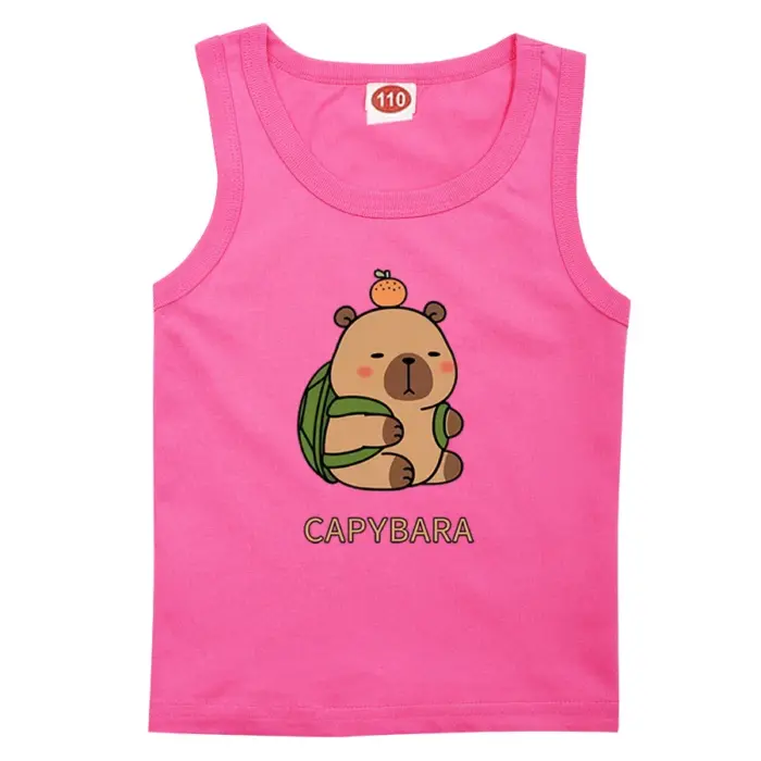 Capybara Sleeveless Vest Tops For Girls - Image 2
