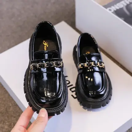 Classic Black Loafers For Girls