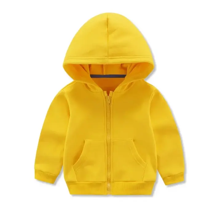 Casual Zipper Fleece Hoodies For Kids - Image 5