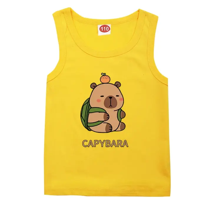 Capybara Sleeveless Vest Tops For Girls - Image 3