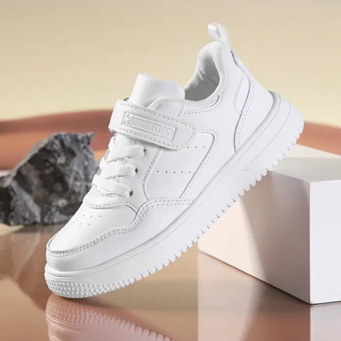 Breathable Pu Leather Sneakers For Girls - Image 3