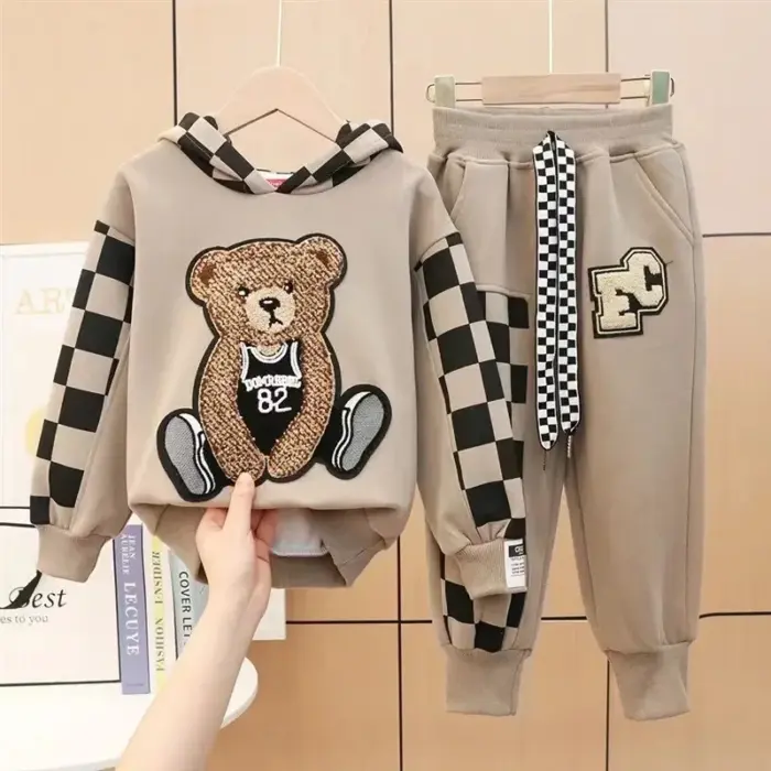 New Cotton Bear Tracksuits For Girls - Image 1