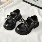 Non-Slip Bow School Shoes For Girls - Image 2