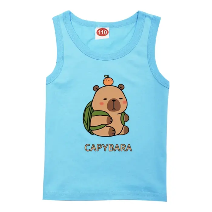 Capybara Sleeveless Vest Tops For Girls - Image 6