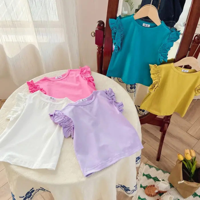 Cotton Lace T-Shirts For Girls - Image 2