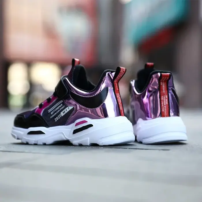 Metallic Platform Trainers For Girls - Image 2