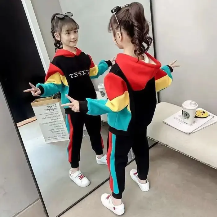 Warm Multicolor Tracksuits For Girls - Image 5