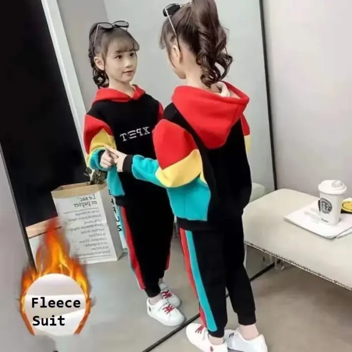 Warm Multicolor Tracksuits For Girls - Image 3