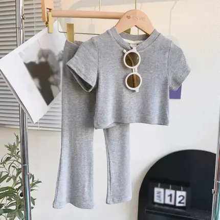 Casual T-Shirt And Flared Trousers