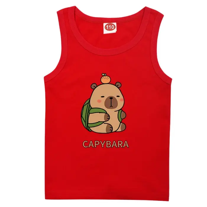 Capybara Sleeveless Vest Tops For Girls - Image 4
