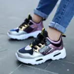 Metallic Platform Trainers For Girls - Image 4